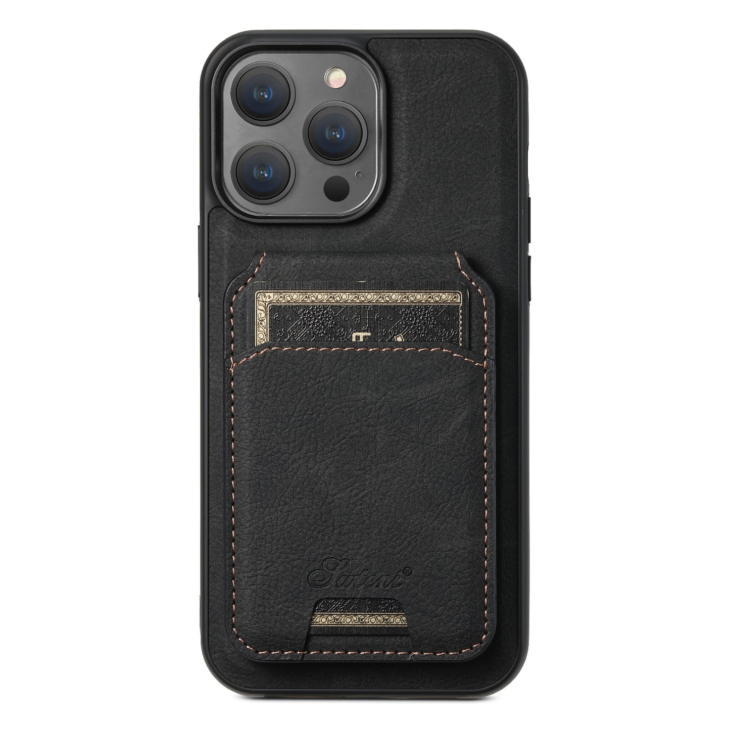 Suitable for iPhone 13/14/15/16 Series Magnetic Card Bag + Phone Case  Support MagSafe Wireless Charging