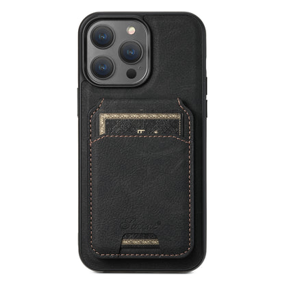 Suitable for iPhone 13/14/15/16 Series Magnetic Card Bag + Phone Case  Support MagSafe Wireless Charging