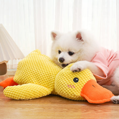Quacking Duck Dog Toy - Upgraded Calming Soft Plush Stuffed Toy for Anxiety Relief