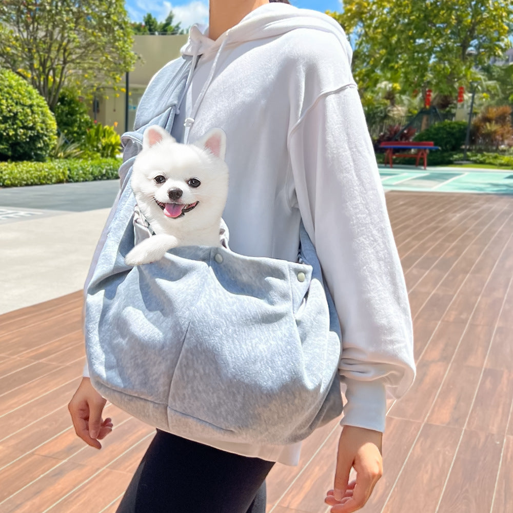 Warm Fall/Winter Pet Sling Carrier - Crossbody Travel Bag for Small Dogs & Cats
