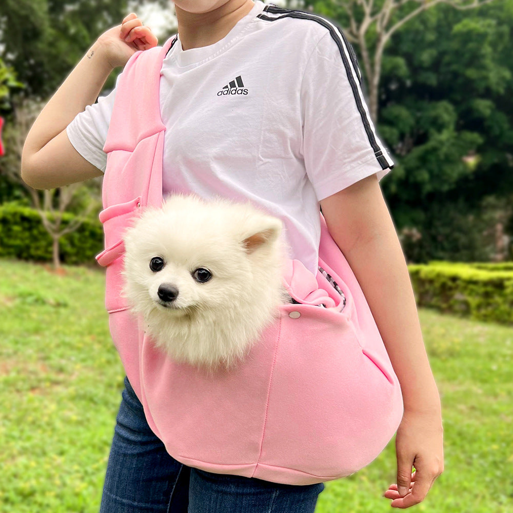Warm Fall/Winter Pet Sling Carrier - Crossbody Travel Bag for Small Dogs & Cats