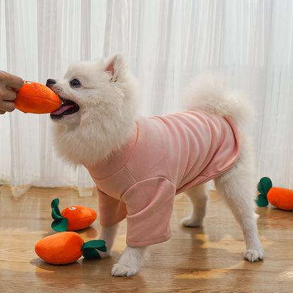 Squeaky Chicken Leg/Carrot Dog Chew Toy