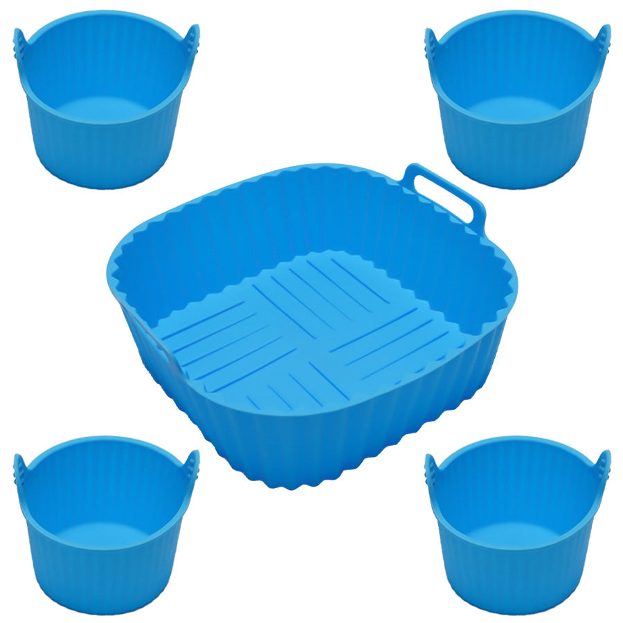 Muffin Cup Pudding Tart Cake Mold Air Fryer Silicone Baking Tray (Reusable)