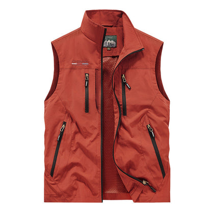 Men’s Lightweight Utility Vest with Secure Zip Pockets