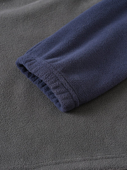 Men's Quarter-Zip Fleece Pullover with Sleeve Pocket