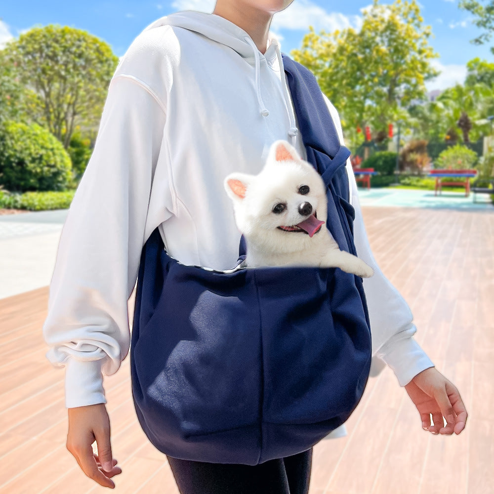 Warm Fall/Winter Pet Sling Carrier - Crossbody Travel Bag for Small Dogs & Cats