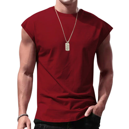 Men's Casual Sleeveless T-Shirt, Relaxed Fit Lightweight Breathable Tank Top for Summer
