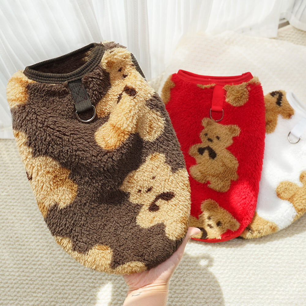 Cute Bear Series Pet Soft Warm Clothing - Small/Medium/Large Dog Outfit