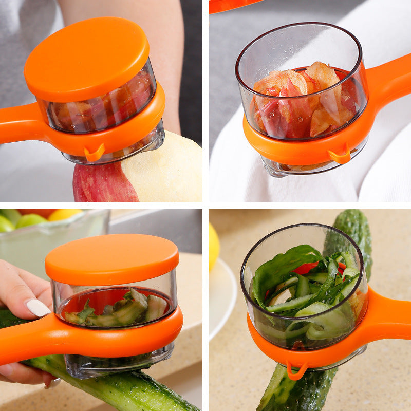 Double-sided Stainless Steel Peeler with Storage Box