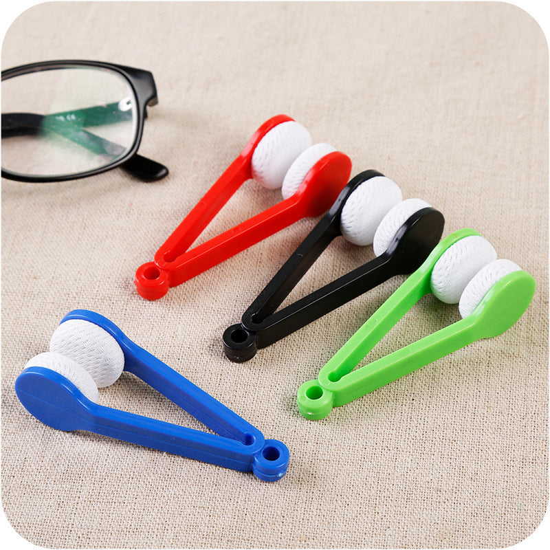 5 PCS Portable Eyeglasses Cleaner Clip - Mini Lens Cleaning Tool with Microfiber Pads for Sunglasses & Eyewear