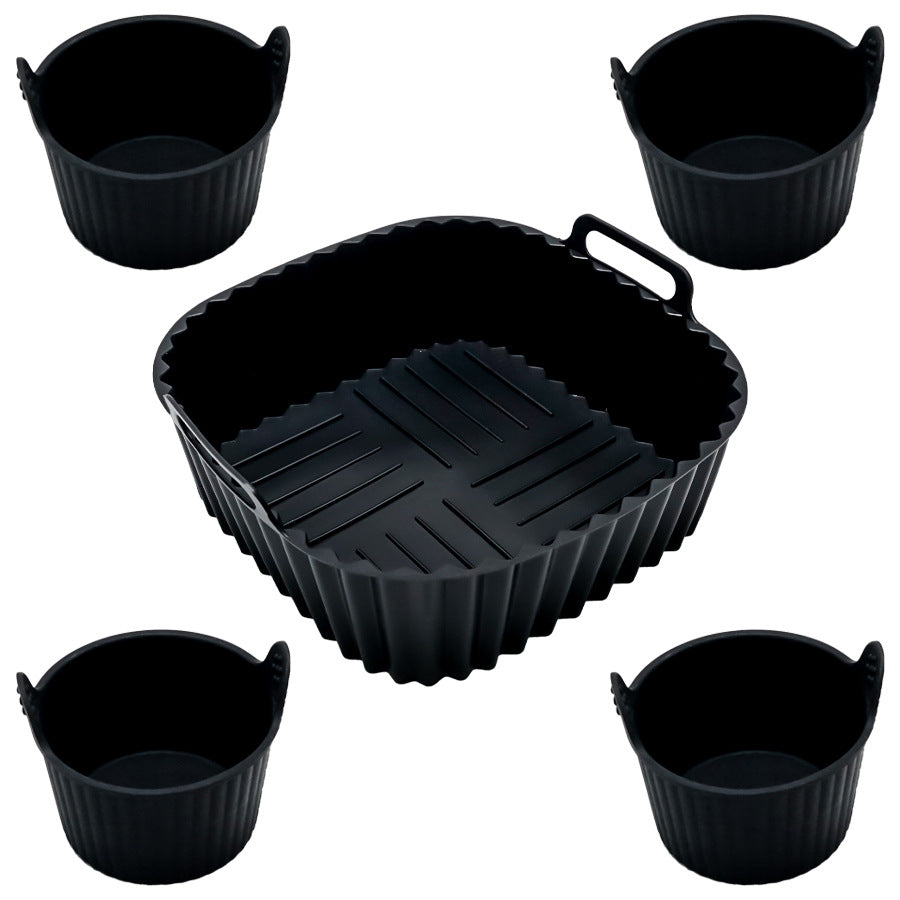 Muffin Cup Pudding Tart Cake Mold Air Fryer Silicone Baking Tray (Reusable)