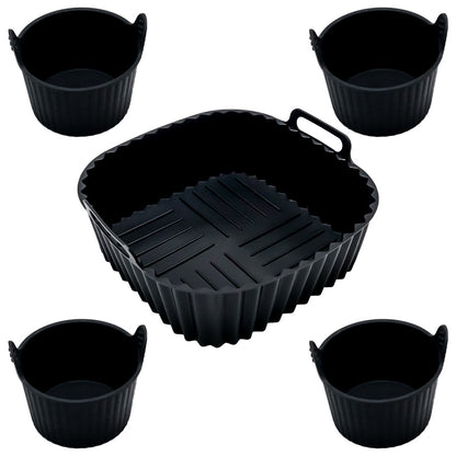 Muffin Cup Pudding Tart Cake Mold Air Fryer Silicone Baking Tray (Reusable)