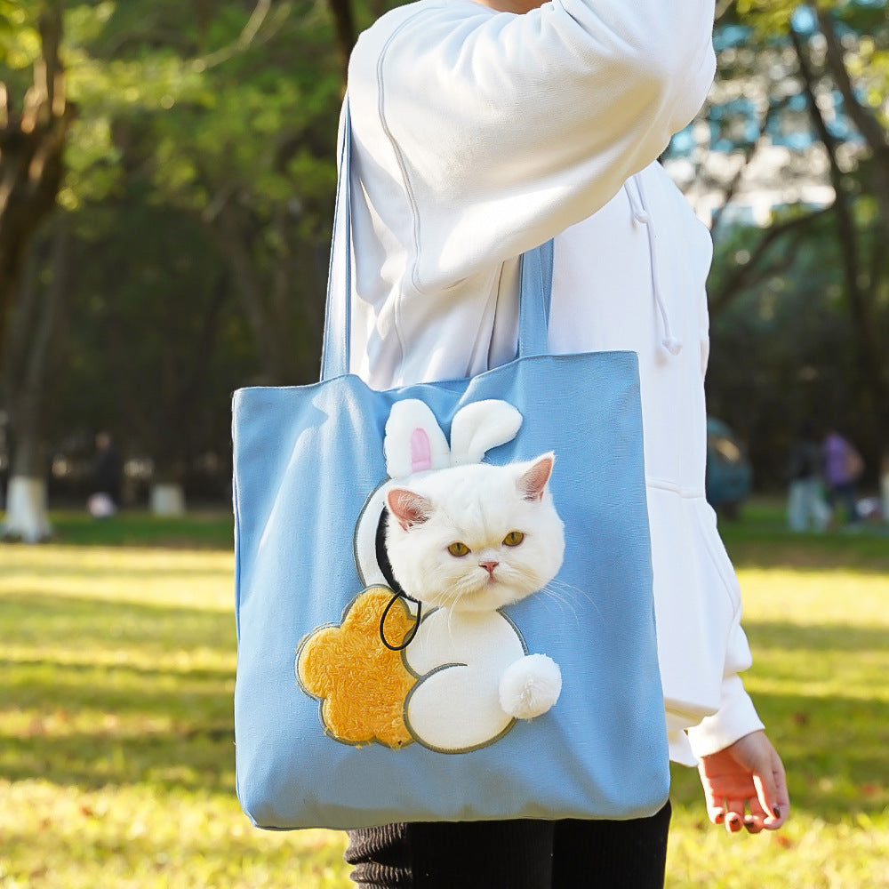 Cartoon-Themed Portable Cute Pet Carrier Bag for Small Cats & Dogs