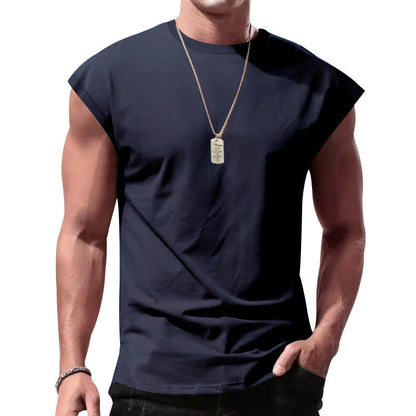 Men's Casual Sleeveless T-Shirt, Relaxed Fit Lightweight Breathable Tank Top for Summer