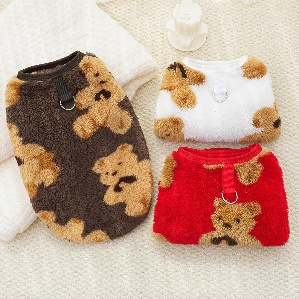 Cute Bear Series Pet Soft Warm Clothing - Small/Medium/Large Dog Outfit