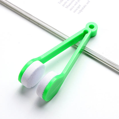 5 PCS Portable Eyeglasses Cleaner Clip - Mini Lens Cleaning Tool with Microfiber Pads for Sunglasses & Eyewear