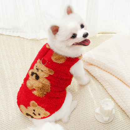 Cute Bear Series Pet Soft Warm Clothing - Small/Medium/Large Dog Outfit