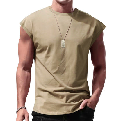 Men's Casual Sleeveless T-Shirt, Relaxed Fit Lightweight Breathable Tank Top for Summer