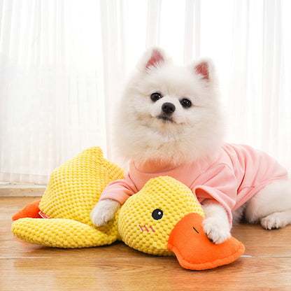 Quacking Duck Dog Toy - Upgraded Calming Soft Plush Stuffed Toy for Anxiety Relief