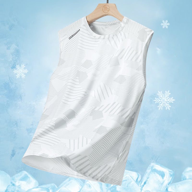 Men's Camo Print Quick-Dry Tank Top – Breathable Summer Sleeveless Shirt