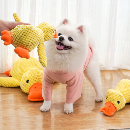 Quacking Duck Dog Toy - Upgraded Calming Soft Plush Stuffed Toy for Anxiety Relief
