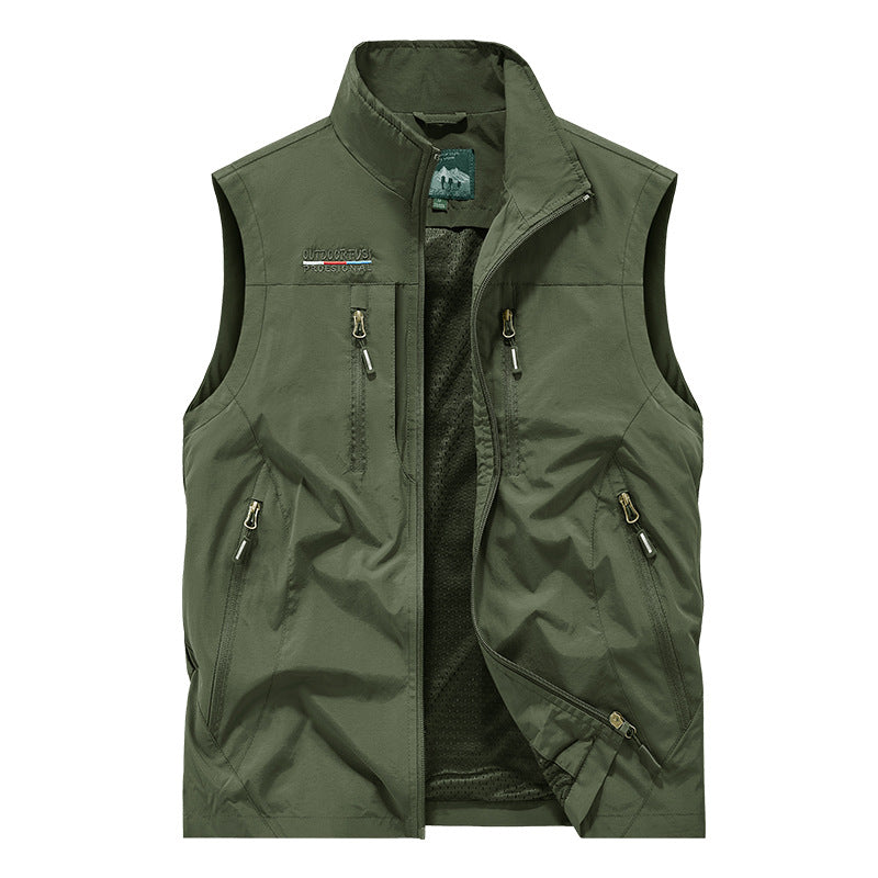 Men’s Lightweight Utility Vest with Secure Zip Pockets