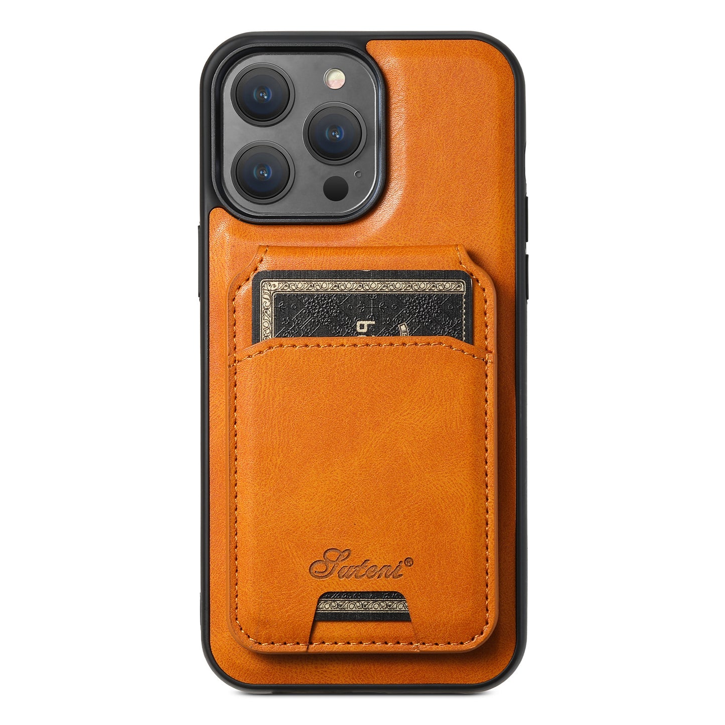 Suitable for iPhone 13/14/15/16 Series Magnetic Card Bag + Phone Case  Support MagSafe Wireless Charging