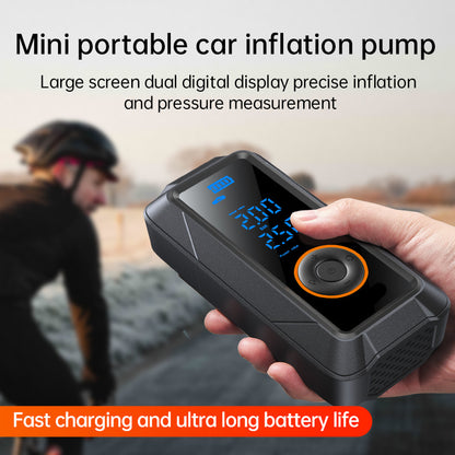 Mini Portable Digital Car Tire Inflator - Large Screen Fast Inflation