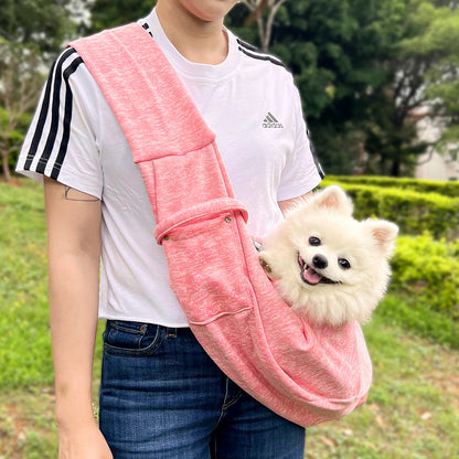 Warm Fall/Winter Pet Sling Carrier - Crossbody Travel Bag for Small Dogs & Cats