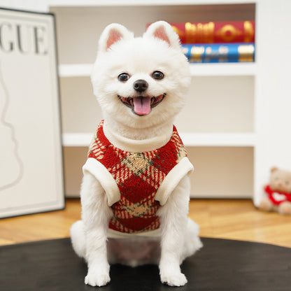 Cozy Plaid Fleece Pet Vest