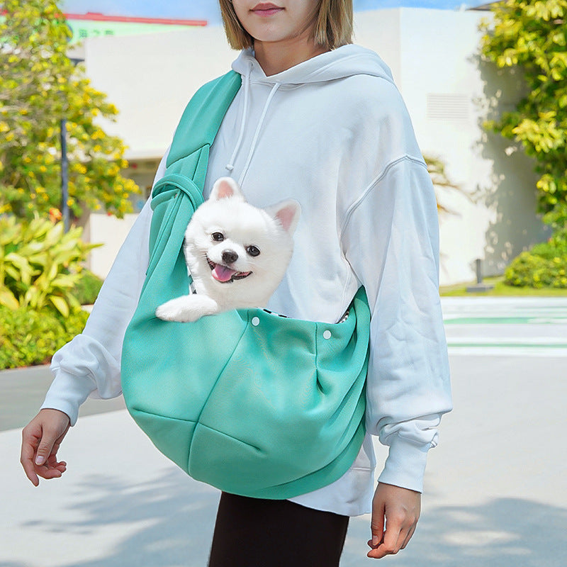 Warm Fall/Winter Pet Sling Carrier - Crossbody Travel Bag for Small Dogs & Cats