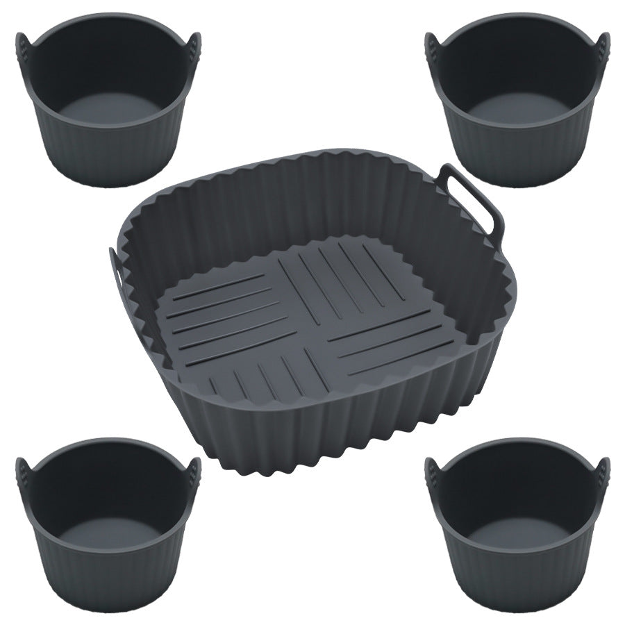 Muffin Cup Pudding Tart Cake Mold Air Fryer Silicone Baking Tray (Reusable)