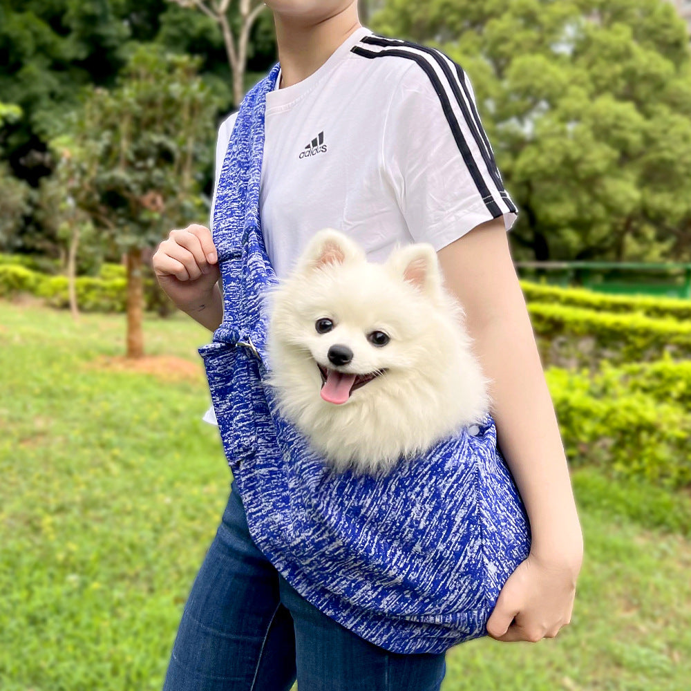Warm Fall/Winter Pet Sling Carrier - Crossbody Travel Bag for Small Dogs & Cats