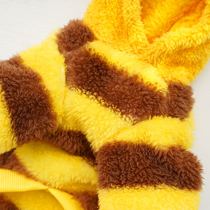 Cute Fluffy Bee Pet Costume - Warm Fleece Dog/Cat Outfit