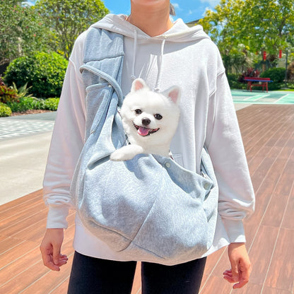 Warm Fall/Winter Pet Sling Carrier - Crossbody Travel Bag for Small Dogs & Cats