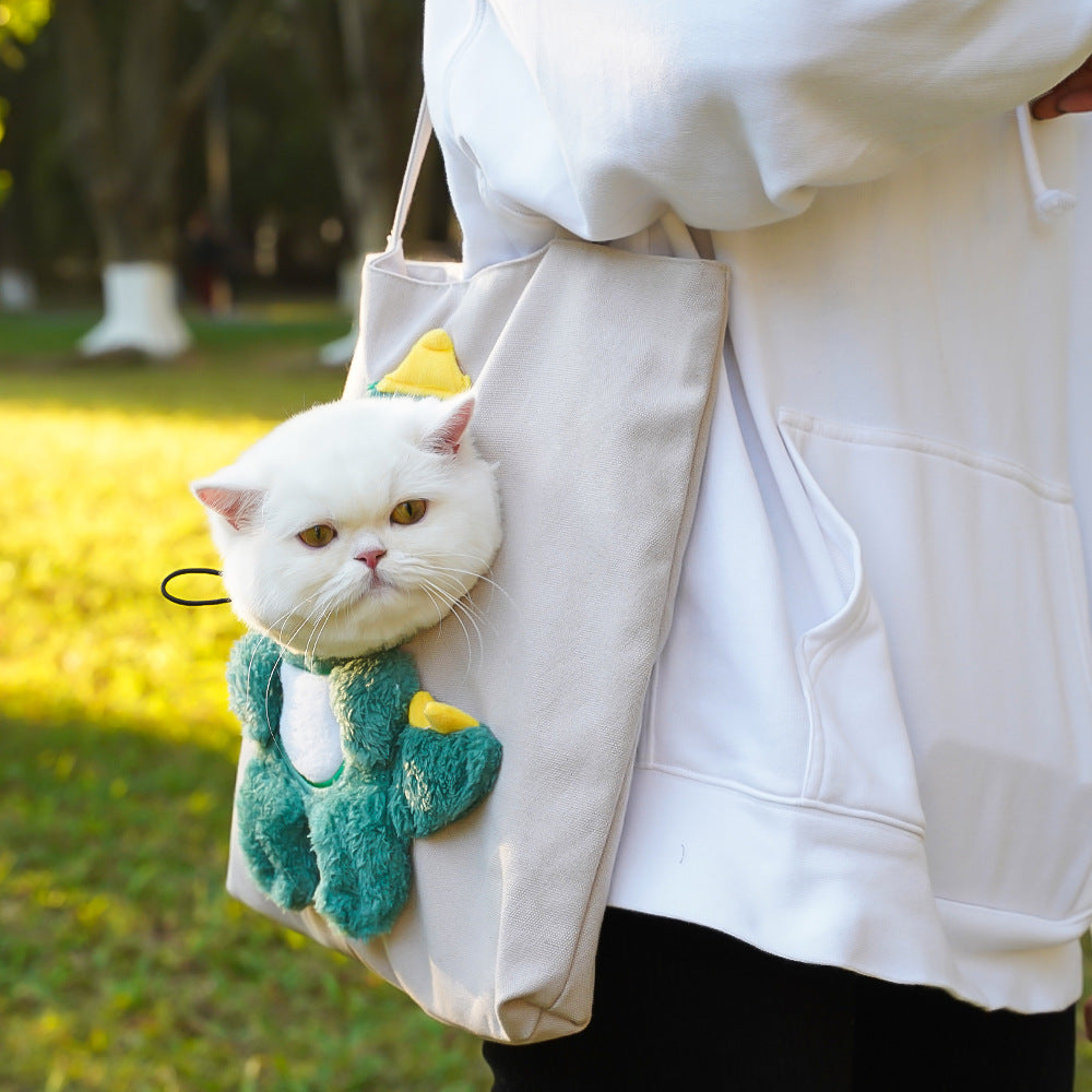 Cartoon-Themed Portable Cute Pet Carrier Bag for Small Cats & Dogs
