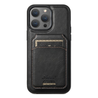 Suitable for iPhone 13/14/15/16 Series Magnetic Card Bag + Phone Case  Support MagSafe Wireless Charging