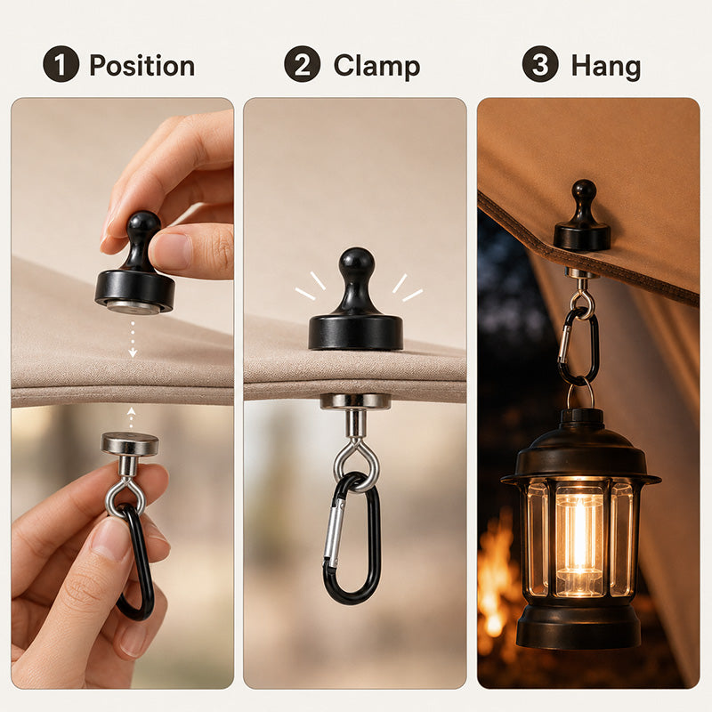Heavy-Duty Magnetic Hooks for Camping & RV