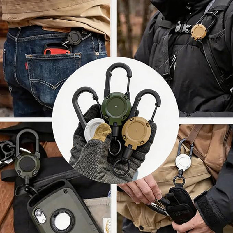 Heavy-Duty Retractable Keychain for Outdoor Gear