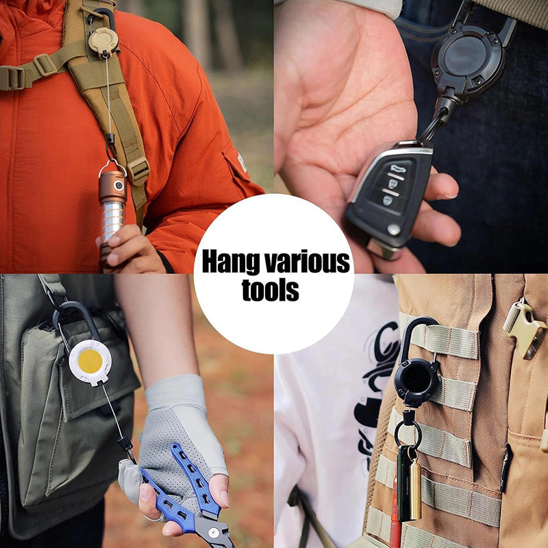 Heavy-Duty Retractable Keychain for Outdoor Gear