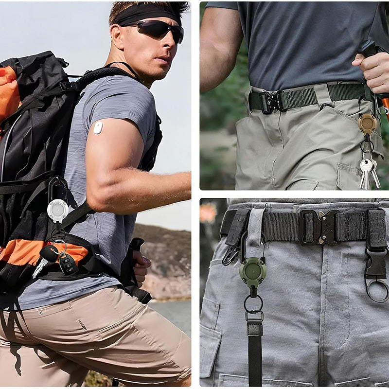 Heavy-Duty Retractable Keychain for Outdoor Gear
