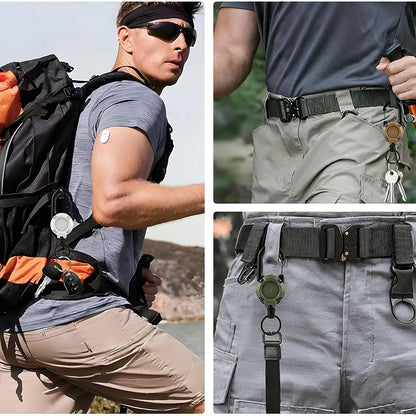 Heavy-Duty Retractable Keychain for Outdoor Gear