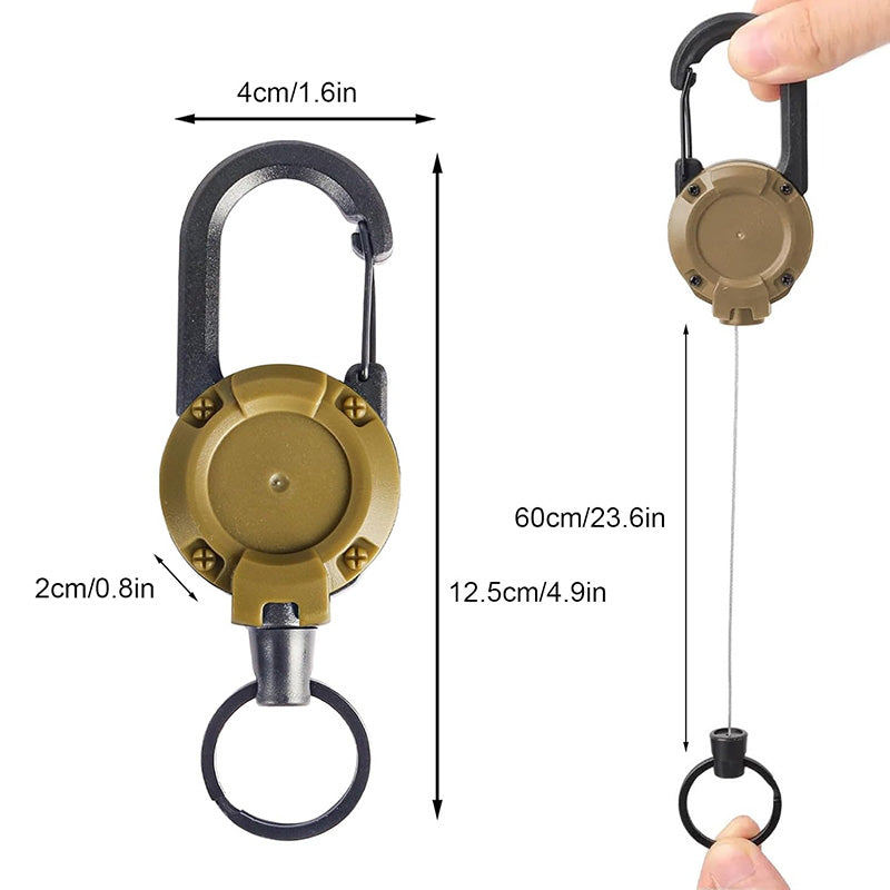 Heavy-Duty Retractable Keychain for Outdoor Gear