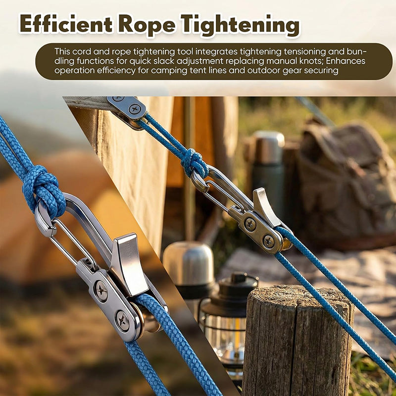 Self-Locking Camping Rope Tensioner Hook