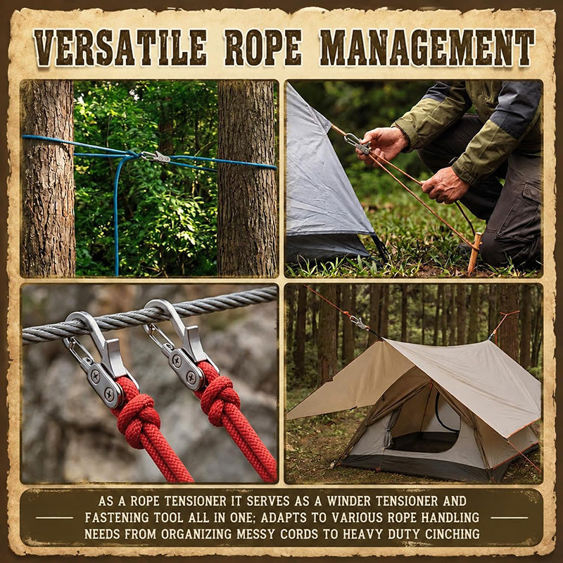 Self-Locking Camping Rope Tensioner Hook