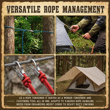 Self-Locking Camping Rope Tensioner Hook