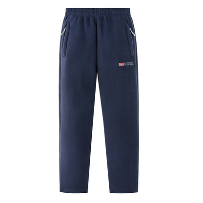 Unisex Fleece-Lined Straight-Leg Pants