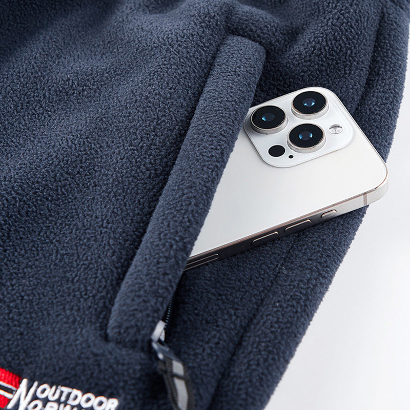 Unisex Fleece-Lined Straight-Leg Pants