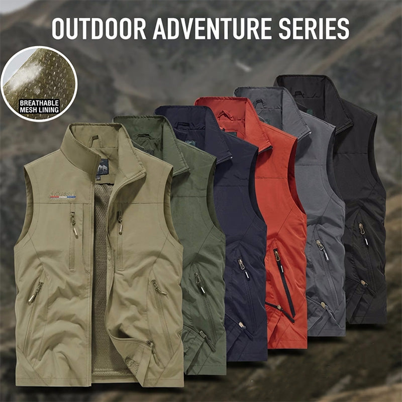 Men’s Lightweight Utility Vest with Secure Zip Pockets