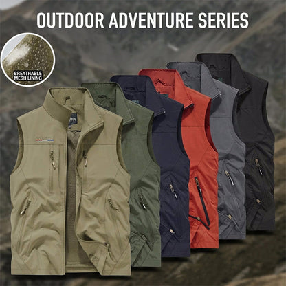 Men’s Lightweight Utility Vest with Secure Zip Pockets